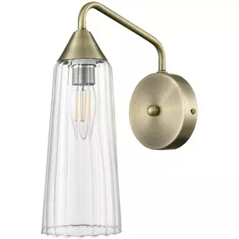 Бра Lumion Doliana 6584/1W бронза/прозрачный, металл/стекло E14 1*40W 220V