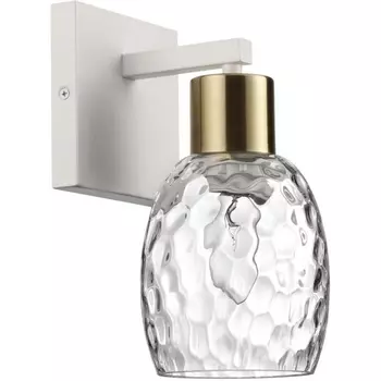 Бра Lumion Ice 6583/1W белый, золотой/прозрачный/металл/стекло E27 1*40W 220V