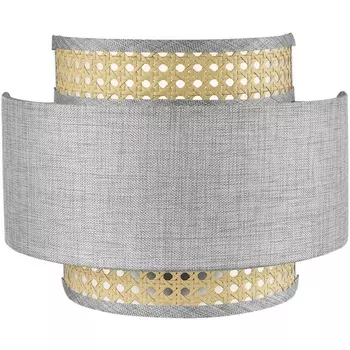 Бра Lumion Launa 8043/1W черный/серый/бежевый, металл/текстиль/ротанг Е27 1*60W 220V