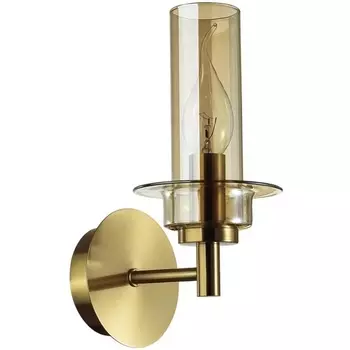 Бра Lumion Madonna 6554/1W бронза/коньячный/металл/стекло E14 1*40W 220V