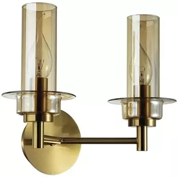 Бра Lumion Madonna 6554/2W бронза/коньячный/металл/стекло E14 2*40W 220V
