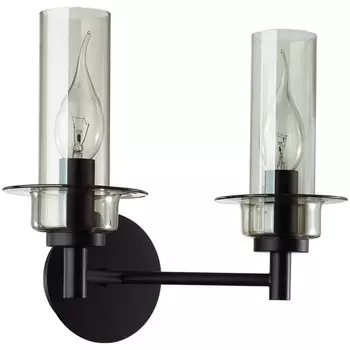Бра Lumion Madonna 6555/2W черный/дымчатый/металл/стекло E14 2*40W 220V