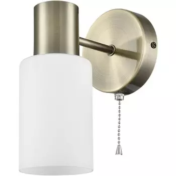 Бра Lumion Mave 8100/1W бронза/белый металл/стекло Е14 1*40W 220V