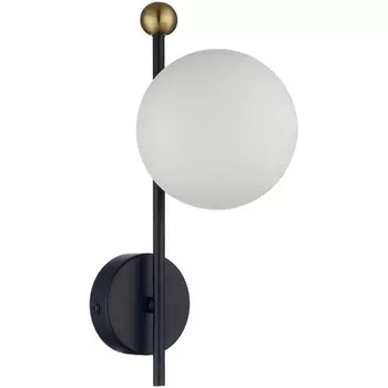 Бра Lumion Melody 6581/1W черный, золотой/белый металл /стекло E14 1*40W 220V