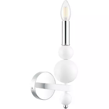Бра Lumion Nana 8260/1W белый/хром, E14 1*40W 220V в виде свечи