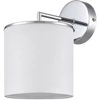Бра Lumion Suntori 6591/1W хром/белый, металл/текстиль E14 1*40W 220V