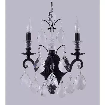 Бра Crystal Lux MAGNIFICO AP2 BLACK/TRANSPARENT подсвечник