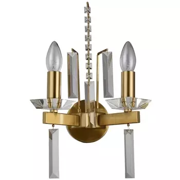 Бра Crystal Lux MARRON AP2 BRASS в виде свечи
