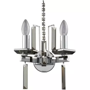 Бра Crystal Lux MARRON AP2 CHROME в виде свечи