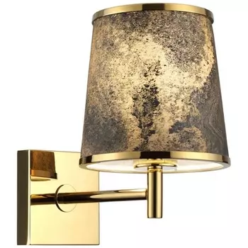 Бра Odeon Light Bergi 5064/1W античн.бронза/серо-беж./металл/натур.камен.шпон" E27 LED 1*10W"