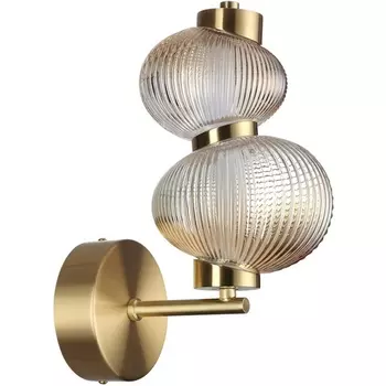 Бра светодиодное Odeon Light Bruco 5095/8WL латунный/янтарный градиент/металл/стекло LED 8W 4000K