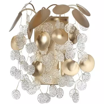 Бра Odeon Light Coins 5104/2W золотистый/прозрачный металл/стекло E14 2*40W 220В