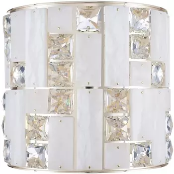 Бра светодиодное Odeon Light Crossa 5072/28WL золото/прозрачный/белый/металл/хрусталь/алебастр LED 15W