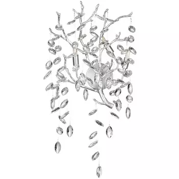 Бра Odeon Light Delica 4970/3W HALL матов.серебристый/алюмин./хрусталь G9 3*40W лепестки с подвесками