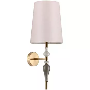 Бра Odeon Light Homi 5040/1W античн.бронза/беж.абажур/металл/керамика E27 1*60W