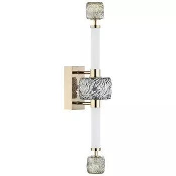 Бра светодиодное Odeon Light Kliff 5426/28WL золотой/белый/дымчатый/коньячный/металл/стекло/акрил LED 28W 3000K