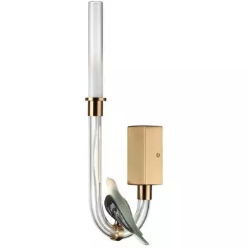 Бра светодиодное Odeon Light Lark 5431/2WL золотой(под латунь)/белый градиент/беж./зеленый/ металл/стекло/керамика LED 2W 4000K