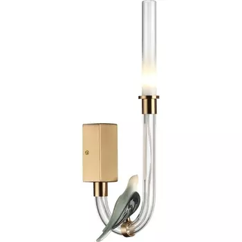 Бра светодиодное Odeon Light Lark 5431/2WLA золотой(под латунь)/белый градиент/беж./зеленый/ металл/стекло/керамика LED 2W 4000K