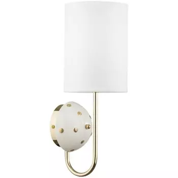 Бра Odeon Light Pollen 5423/1W золотой/молочный/белый/металл/керамика/ткань E14 1*40W