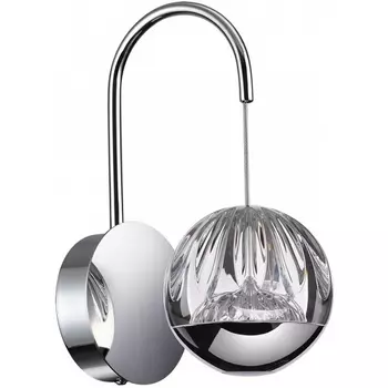 Бра светодиодное Odeon Light Sono 5100/5WL хром/прозрачный/акрил LED 5W 4000K в форме шара