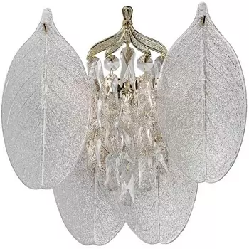 Бра Odeon Light Tears 5049/3W золото/прозрачный/металл/хрусталь/стекло E14 3*40W лепестки с подвесками