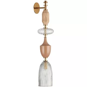 Бра Odeon Light Terra 5414/1W античная бронза/терракот/беж/стекло/керамика E14 1*40W