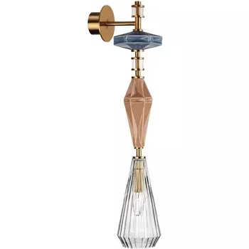 Бра Odeon Light Terra 5414/1WB античная бронза/терракот/синий/стекло/керамика E14 1*40W