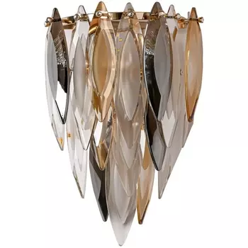 Бра Odeon Light Vilna 5068/3W золото/дымчат./янтарн./матовый белый/металл/хрусталь E14 3*40W