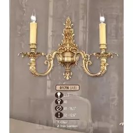 Бра премиум 017N/2 AB SWAROVSKI (Riperlamp)