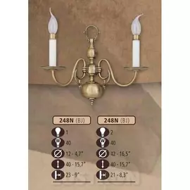 Бра премиум 248N/2 BJ (Riperlamp)