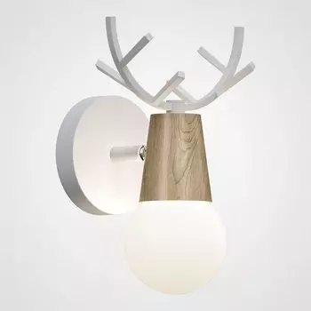 Бра с рожками Deer A Wood/White ImperiumLoft Deer01 (181041-26)