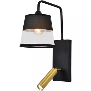 Бра с спотом и выключателем Escada Comfy 598/1A Black/Brass