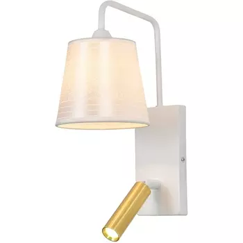 Бра с спотом и выключателем Escada Comfy 598/1A White/Brass
