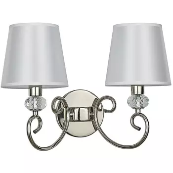 Бра с вставками из прозрачного хрусталя Newport 1200 1202/A nickel