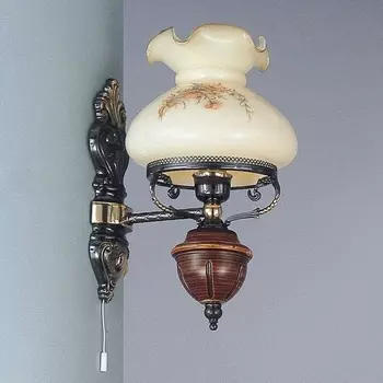Бра под старину с выключателем в виде керосиновой лампы A.2400/1 Reccagni Angelo 2400 A 2400/1