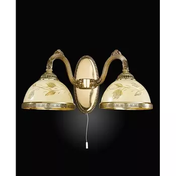 Бра с выключателем A.6308/2 Reccagni Angelo 6308 A 6308/2 листья