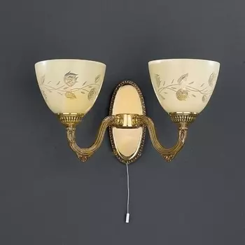 Бра с выключателем A.6358/2 Reccagni Angelo 6358 A 6358/2 листья