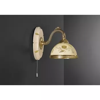 Бра с выключателем A.6808/1 Reccagni Angelo 6808 A 6808/1 листья