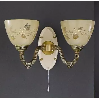 Бра с выключателем A.6858/2 Reccagni Angelo 6858 A 6858/2 листья