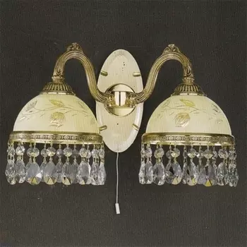 Бра с выключателем A.6906/2 Reccagni Angelo 6906 A 6906/2 листья с подвесками