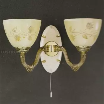 Бра с выключателем A.6958/2 Reccagni Angelo 6958 A 6958/2 листья