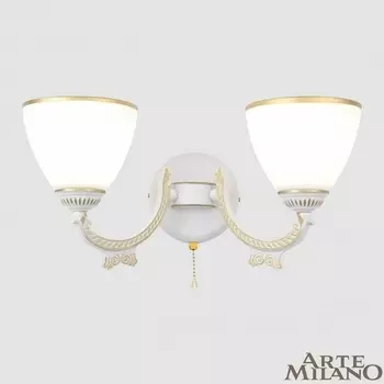 Бра с выключателем Arte Milano AM342837 342837/2W WT+G