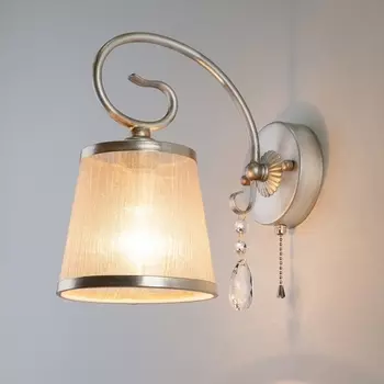 Бра с выключателем 60065/1 Eurosvet Liona серебро