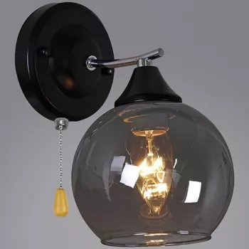 Бра с выключателем Reluce 02288-0.2-01 BK+CH