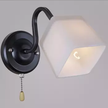 Бра с выключателем Reluce 06194-0.2-01 BK+CH