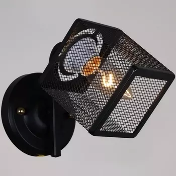 Бра с выключателем Reluce 06400-0.2-01 BK+COP