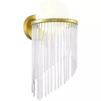 Бра ST Luce Allegro SL1511.201.01 Золотистый/Белый E27 1*60W в форме шара