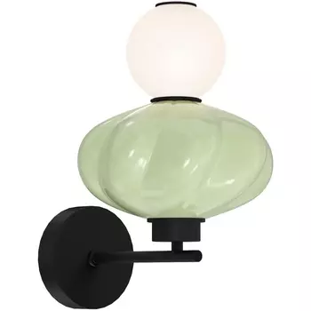 Бра светодиодное ST Luce Florentini SL6134.401.01 черный/зелёный, опаловый LED 1*8W 3000K