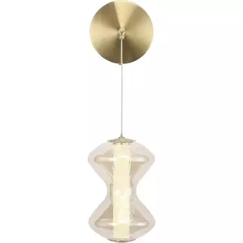 Бра светодиодное ST Luce Spine SL6136.201.01 золото/коньячный LED 1*6W 3000K