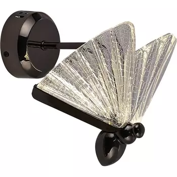 Бра светодиодная для детской с бабочками Kink Light Баттерфляй 08444,19 черный